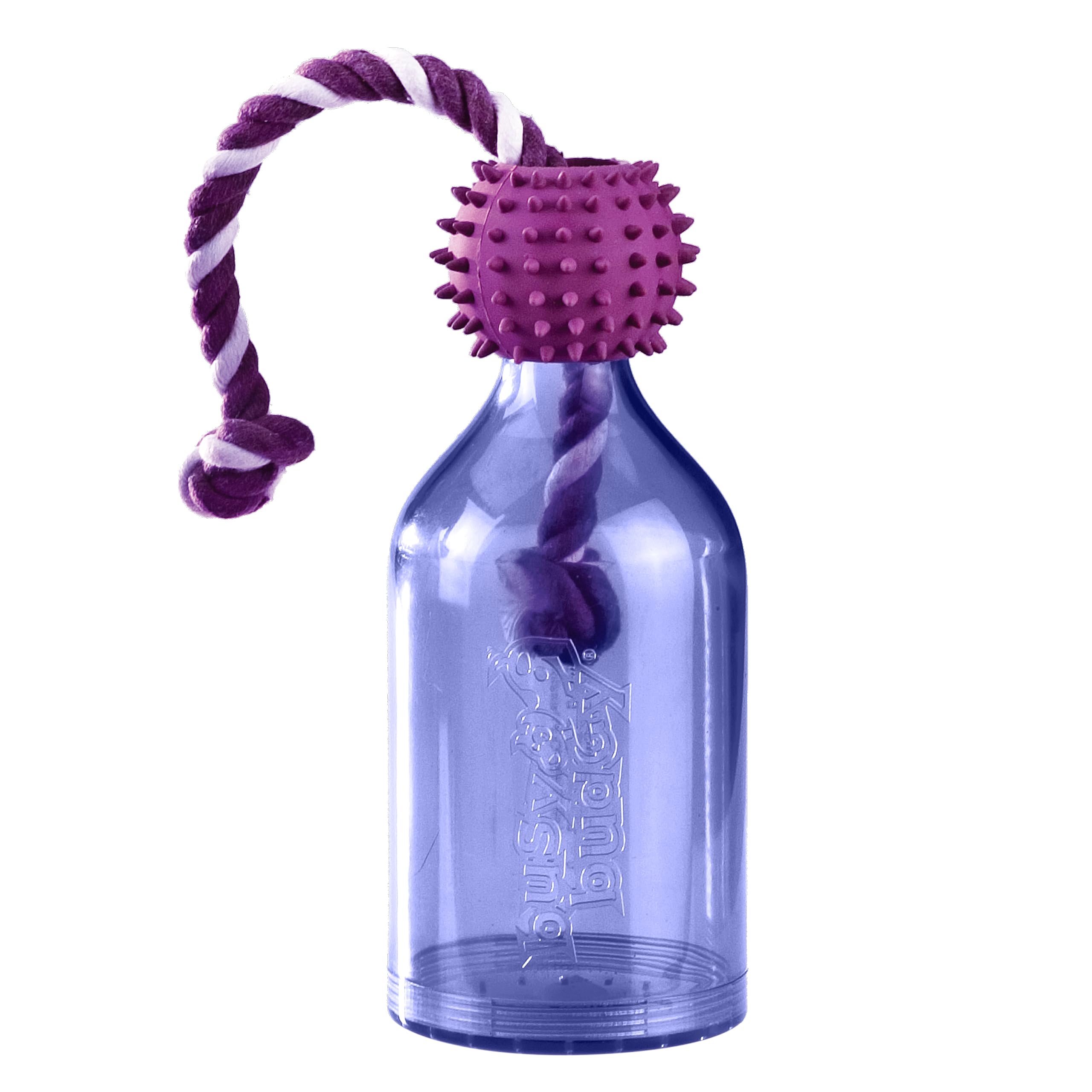 PetSafe Busy Buddy Tug-A-Jug Dog Toy - Rewards & Challenges Dogs - Meal Puzzle Toy - Durable Rubber Wrap - Tugging Braided Rope - Engaging & Interactive