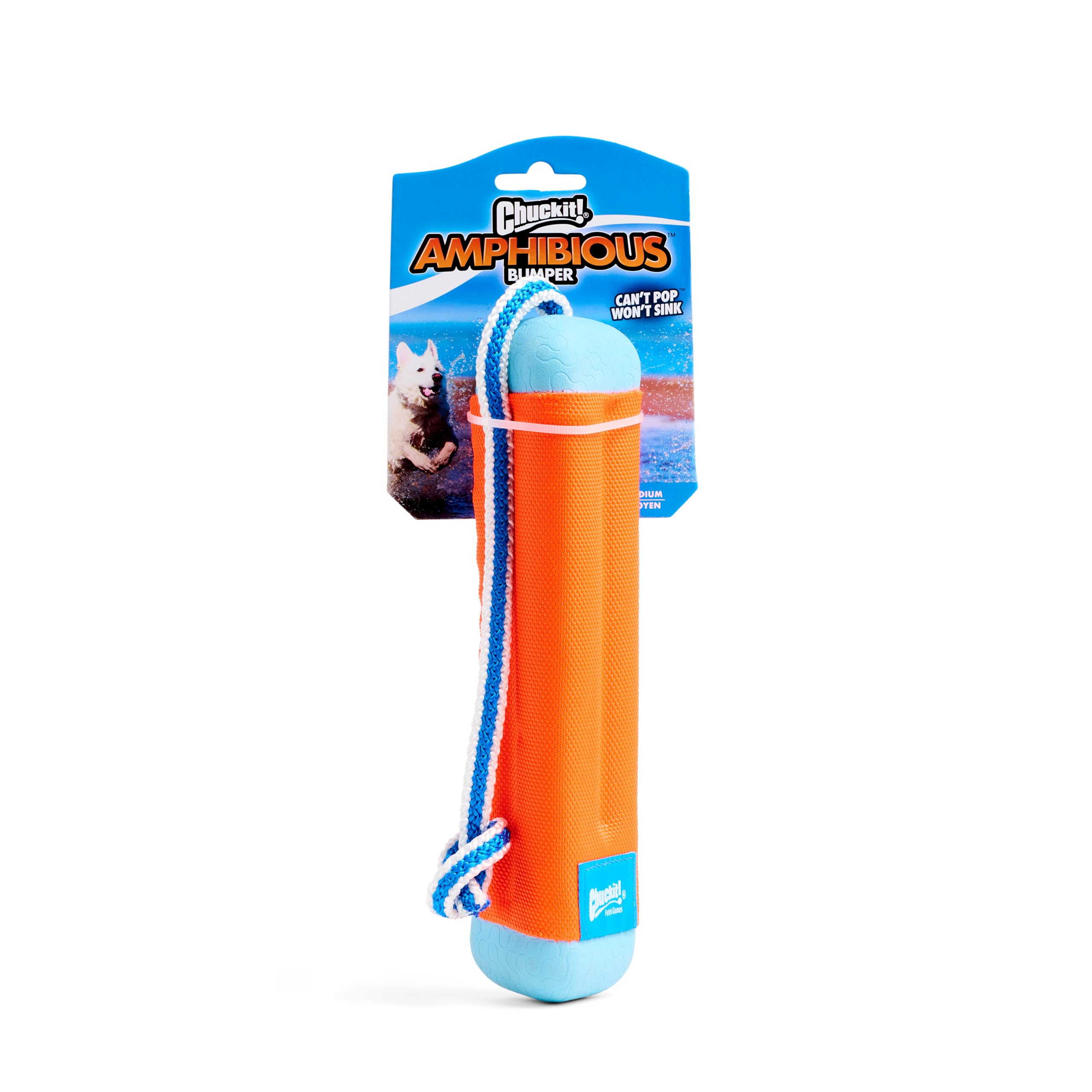 Chuckit! Amphibious Bumper Floating Fetch Dog Toy For Waterplay, Small For Dogs Up To 60 lb, 1.62