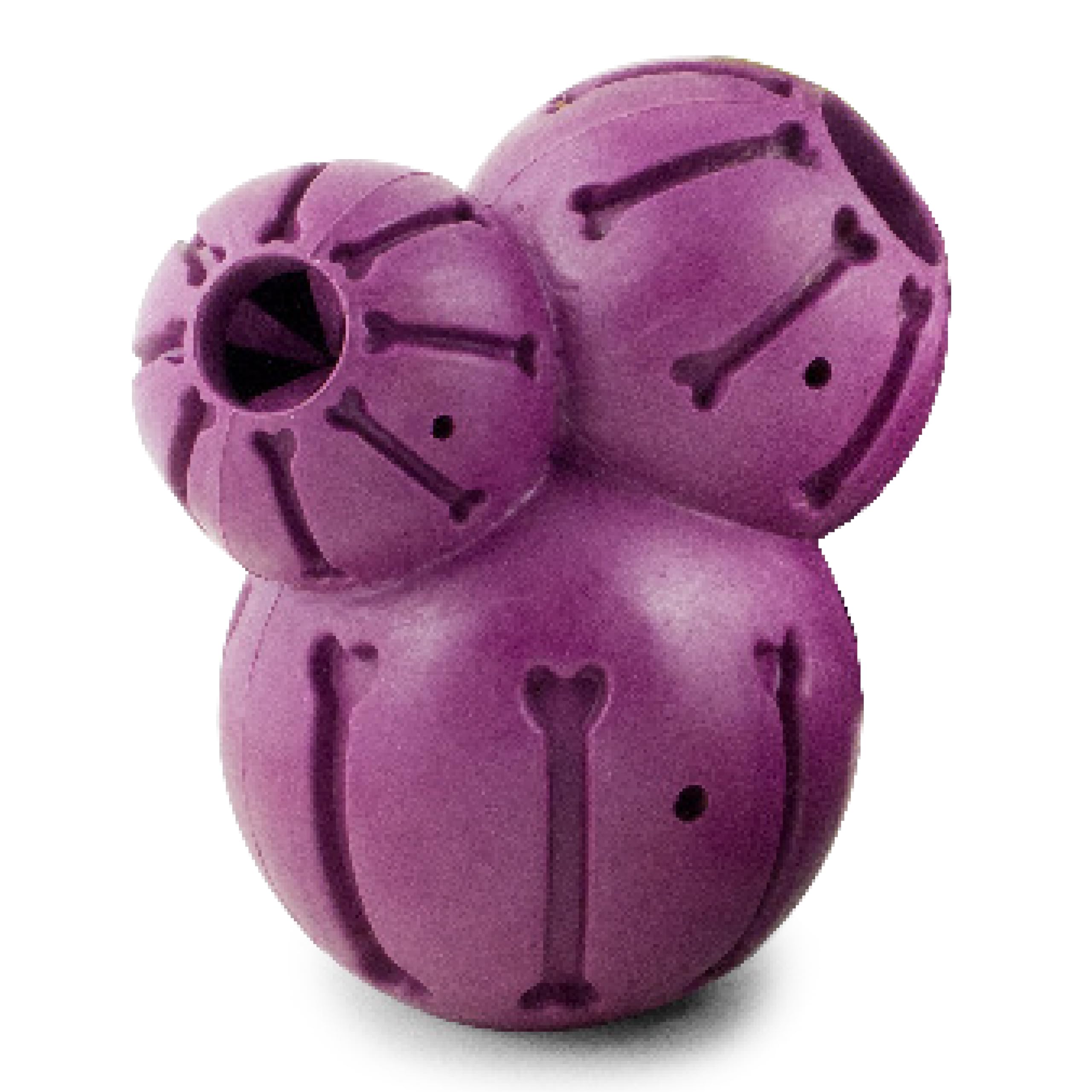 PetSafe Busy Buddy Barnacle - Treat Dispensing Dog Toy for Mental Stimulation - Natural Rubber - Durable Construction - Dishwasher Safe - Treat Meter Technology - Perfect for Peanut Butter - Large, Purple, Large (Pack of 1)