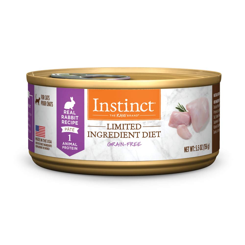 Instinct Limited Ingredient Diet, Natural Wet Cat Food, Grain Free Recipe - Real Rabbit, 5.5 Ounce (Pack of 12), Rabbit, 5.5 Ounce (Pack of 12)