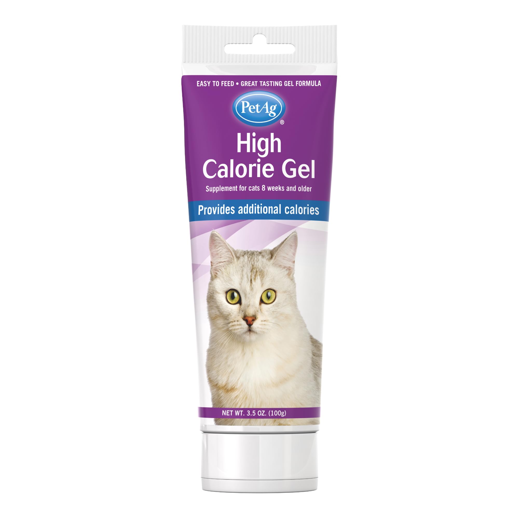 PetAg High Calorie Gel Supplement for Cats - 3.5 oz - Chicken Flavor - Provides Extra Calories for Cats 8 Weeks and Older - Easy to Digest