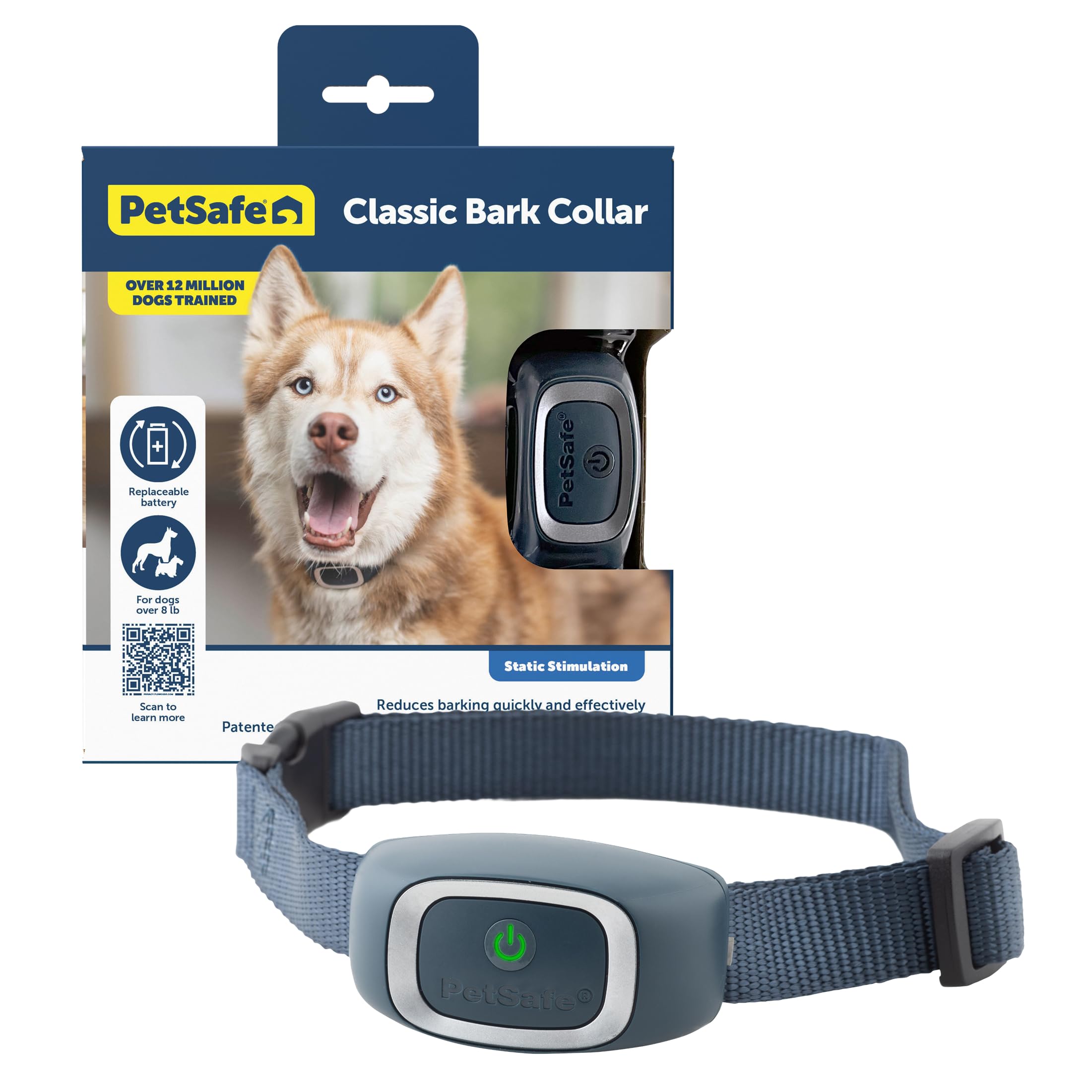 PetSafe Bark Collar - Helps Discourage Nuisance Barking - Gentle Static Correction - Progressive Correction - Waterproof Dog Collar - Adjustable Fit - Battery Operated, One Size (Pack of 1)