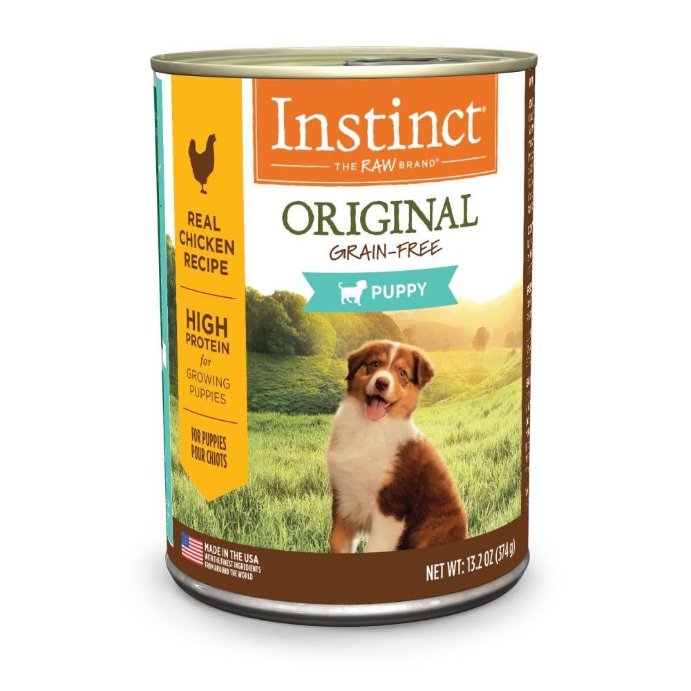 Instinct Original Puppy, Wet Dog Food, Grain Free Recipe - Real Chicken, 13.2 Ounce (Pack of 6), Puppy, 13.2 Ounce (Pack of 6)