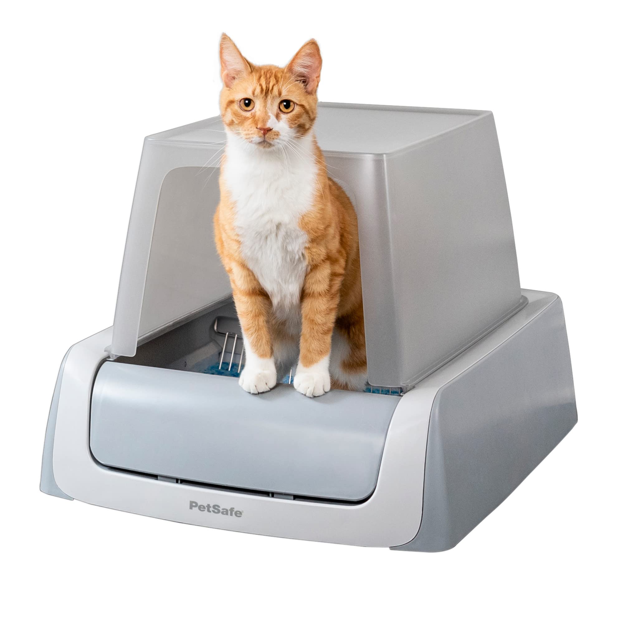 PetSafe Legacy ScoopFree Crystal Pro Self-Cleaning Automatic Cat Litter Box - Front-Entry Motion-Sensing Cat Box with Integrated Health Counter - Includes 1 Disposable Crystal Litter Tray, Crystal Pro Legacy Litter Box