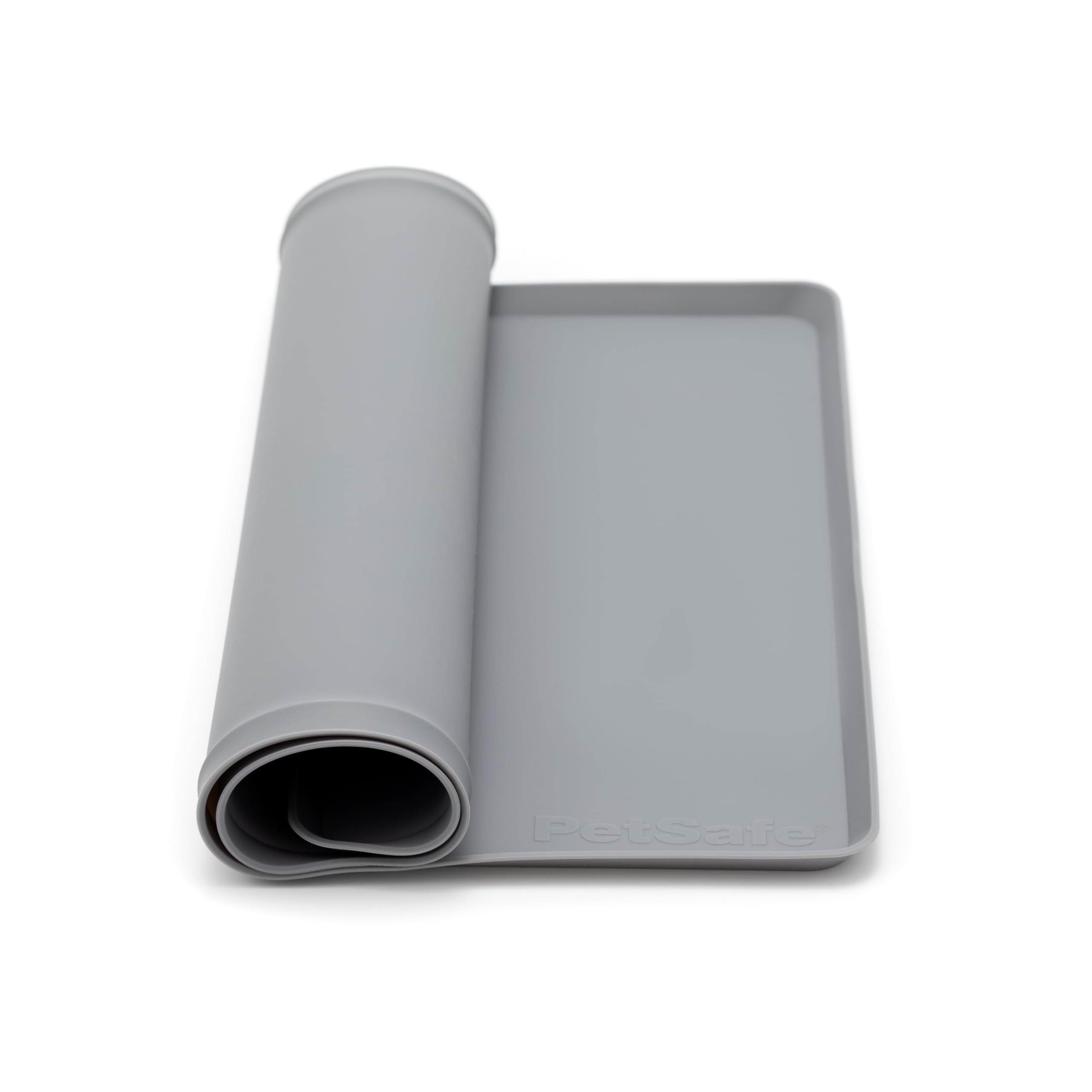 PetSafe Fountain & Feeder Mat - Keeps Floors Clean & Dry - Waterproof Pet Feeder Mat - Non-Slip Design - Raised Lip Placemat - Food-Grade Silicone - Dishwasher Safe